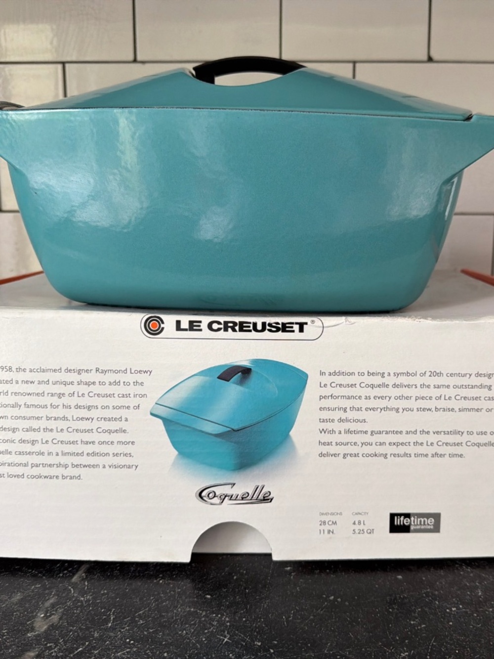 Le Creuset Coquelle Limited Edition Raymond Loewy Cast Iron Casserole NIB - Picture 2 of 9